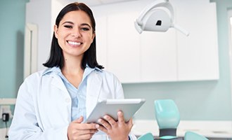 Dentist smiles