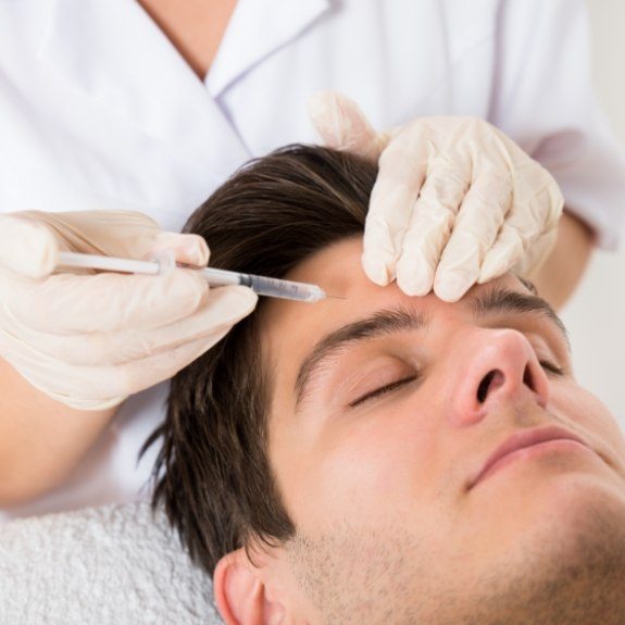 Dental patient receiving Botox injection